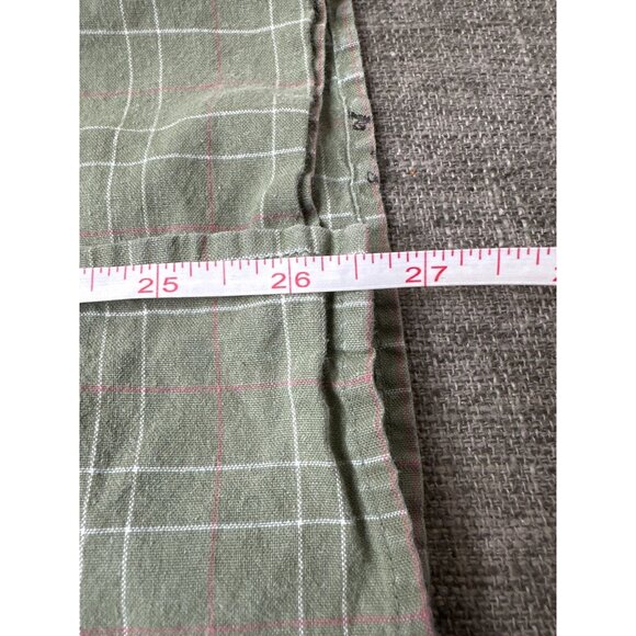 Womens Button Down Short Sleeve Green Shirt Size Large Western Horse Print - Picture 6 of 6